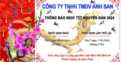 Thông báo lịch nghỉ tết Giáp Thìn 2024